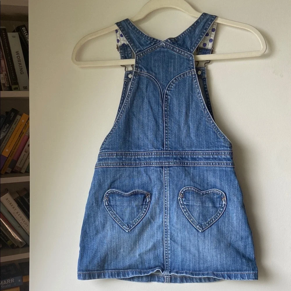 Mini Boden Denim Overall Dress w/ 💙 Pockets